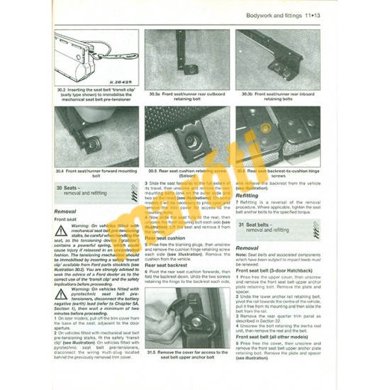 Ford Escort & Orion Diesel  (Sept 90 - 00) H to X