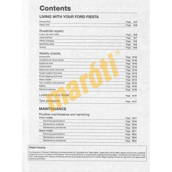 Ford Fiesta Petrol & Diesel (Apr 02 - 08) 02 to 58