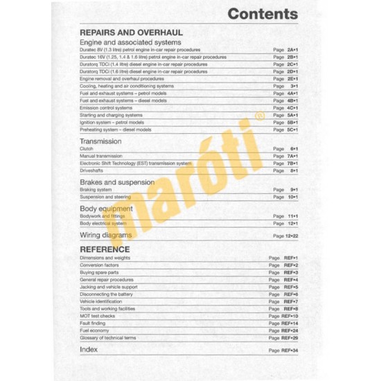 Ford Fiesta Petrol & Diesel (Apr 02 - 08) 02 to 58