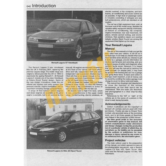 Renault Laguna Petrol & Diesel (Feb 01 - May 07)