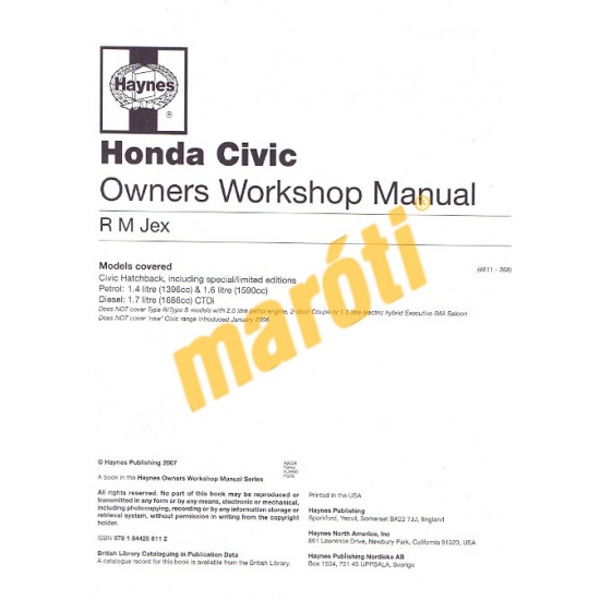 Honda Civic Petrol & Diesel (01 - 05) X to 55