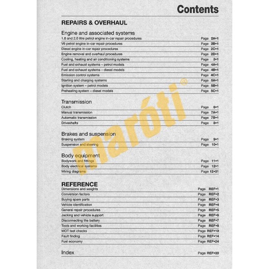 Ford Mondeo Petrol & Diesel (July 03 - 07) 03 to 56