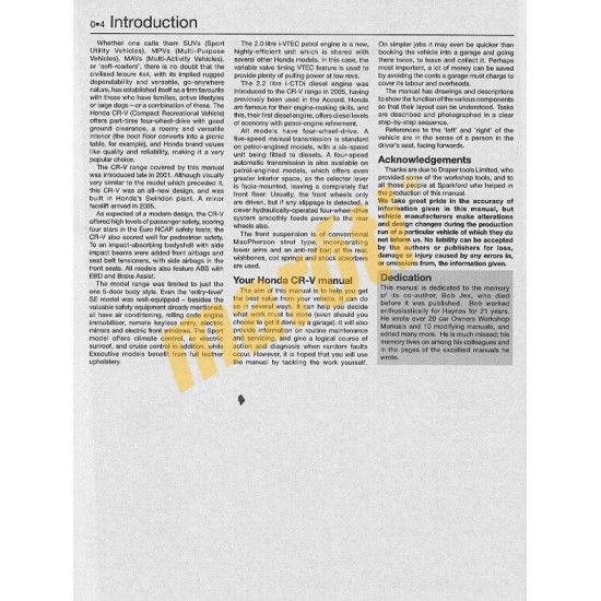 Honda CR-V Petrol & Diesel (02 - 06) 51 to 56