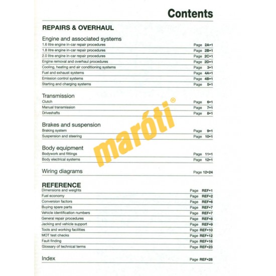 Ford Focus Diesel (05 - 11) 54 to 61