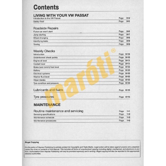 VW Passat Diesel (May 05 to 10) 05 to 60