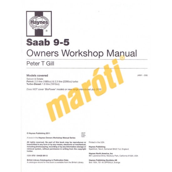 SAAB 9-5 (Sep 05 - 10) 55 to 59