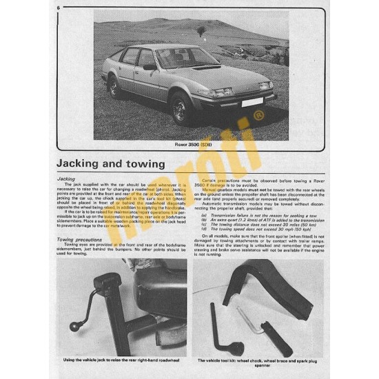Rover 3500 (1976 - 1987) up to E