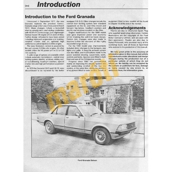 Ford Granada Petrol (Sept 1977 - Feb 1985) up to B