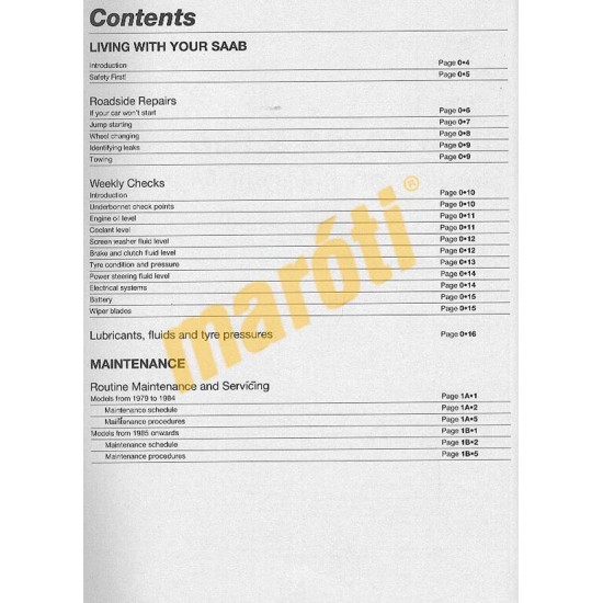 Saab 90, 99 & 900 (1979 - Oct 93) up to L