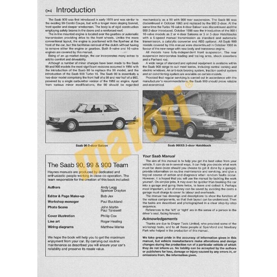 Saab 90, 99 & 900 (1979 - Oct 93) up to L