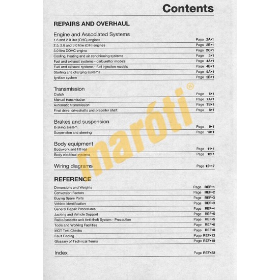 Opel Omega & Senator Petrol (Nov 86 - 1994)