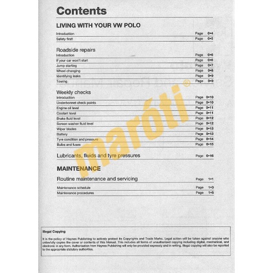 VW Polo Petrol (Nov 90 - Aug 94) H to L