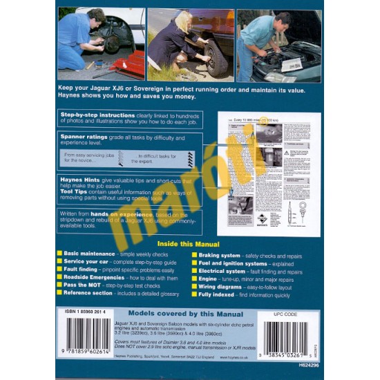 Jaguar XJ6 & Sovereign (Oct 86 - Sept 94) D to M