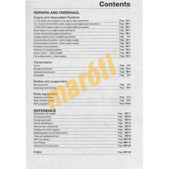 Vauxhall/Opel Vectra Petrol & Diesel (Mar 99 - May 02) T to 02