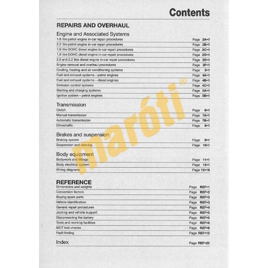 Vauxhall/Opel Vectra Petrol & Diesel (June 02 - Sept 05) 02 to 5