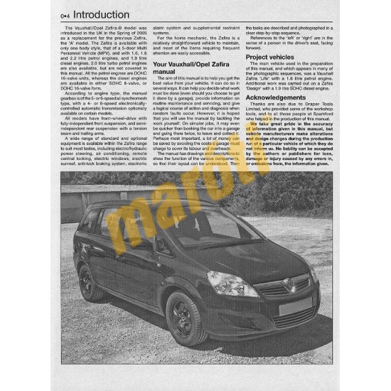 Vauxhall/Opel Zafira Petrol & Diesel (05 - 09) 05 to 09