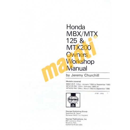 Honda MBX/MTX125 & MTX200 (1983 - 1993)