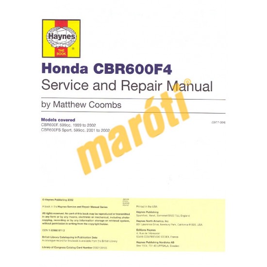 Honda CBR600F4 Fours (1999 - 2002)
