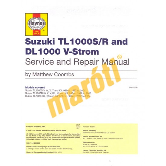 Suzuki TL1000S/R & DL1000 V-Strom (1997 - 04)