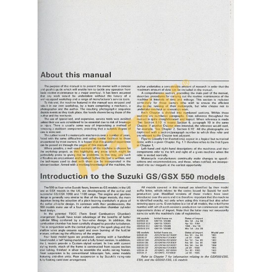 Suzuki GS/GSX550 4-valve Fours (1983 - 1988)