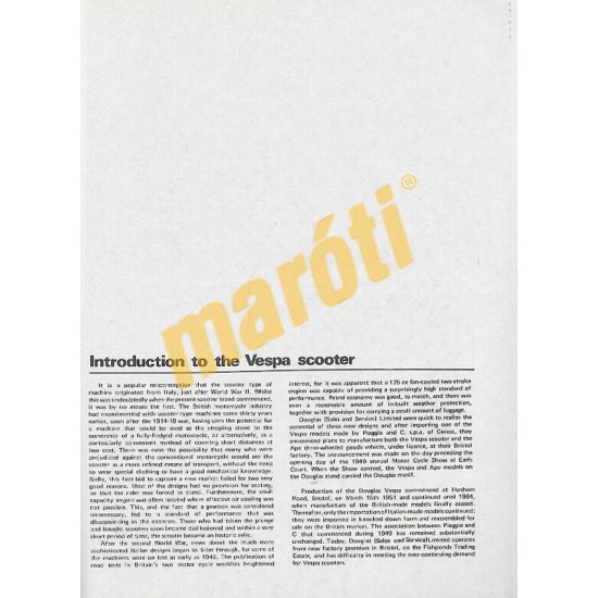 Vespa Scooters (1959 - 1978)