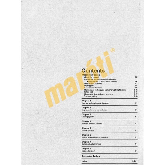 Honda V45/65 Sabre & Magna (1982 - 1988)