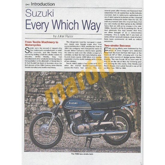 Suzuki GSX-R750, GSX-R1100 (1985 - 1992), GSX600F, GSX750F, GSX1100F