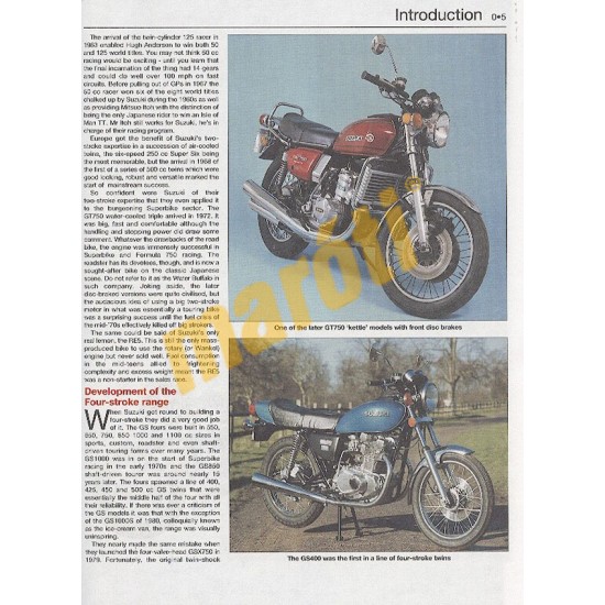 Suzuki GSX-R750, GSX-R1100 (1985 - 1992), GSX600F, GSX750F, GSX1100F