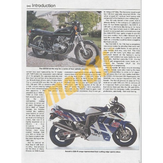Suzuki GSX-R750, GSX-R1100 (1985 - 1992), GSX600F, GSX750F, GSX1100F