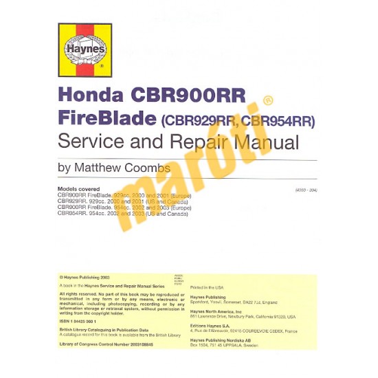 Honda CBR900RR FireBlade (2000 - 2003)