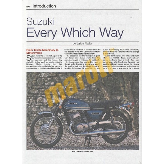 Suzuki GSX-R600/750 (04 - 05) & GSX-R1000 (03 - 06)