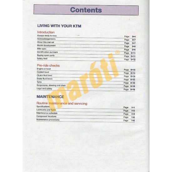 KTM EXC Enduros & SX Motocross (00 - 07)