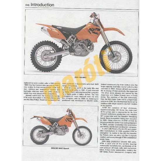 KTM EXC Enduros & SX Motocross (00 - 07)