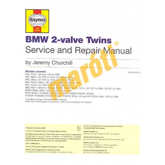 BMW 2-valve Twins (1970 - 1996)