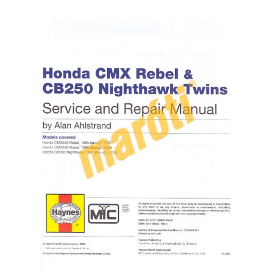 Honda CMX250 Rebel and CB250 Nighthawk Twins (1985 - 2009)