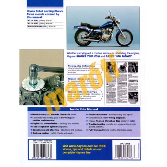 Honda CMX250 Rebel and CB250 Nighthawk Twins (1985 - 2009)
