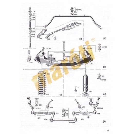 Auto-Reparaturanleitung mit Maß-und Einstelltabelle für: Opel Rekord/Olympia/Rekord/Caravan (1964/65)