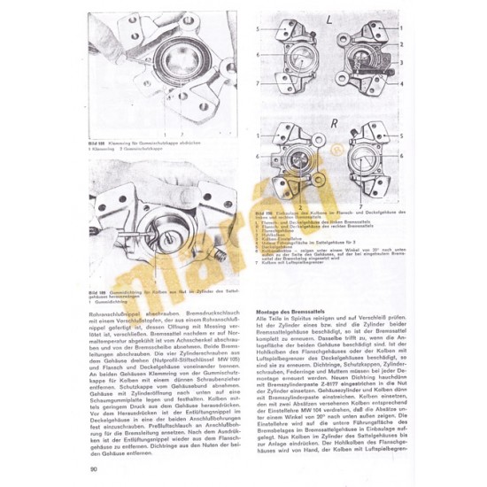 Auto-Reparaturanleitung mit Maß-und Einstelltabelle für: Opel Rekord/Olympia/Rekord/Caravan (1964/65)