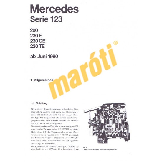 Mercedes Serie 123 1980-tól ( Javítási kézikönyv)