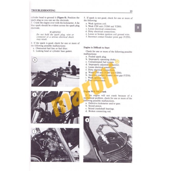 Yamaha YZ50-80 Monoshock (1978-1990)