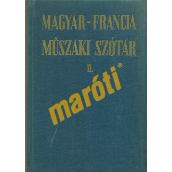 Magyar-Francia műszaki szótár