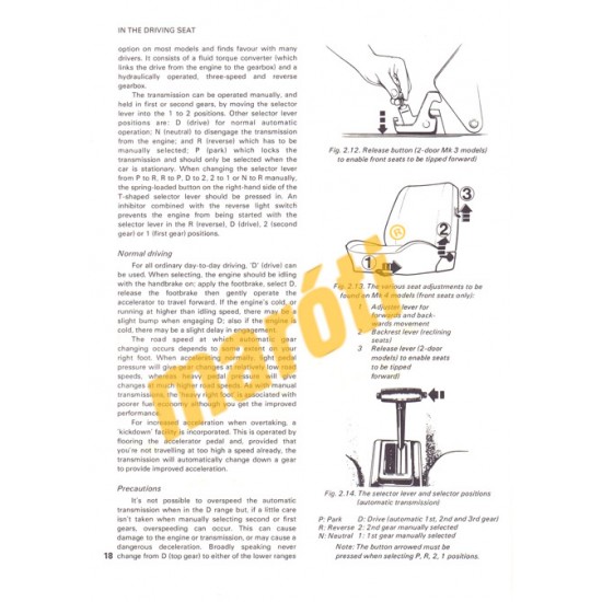 Ford Cortina Mk3 & Mk4 Owners handbook