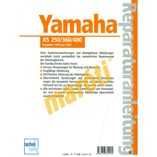 Yamaha XS 250 / 360 / 400 1975-től 1981-ig (Javítási kézikönyv)