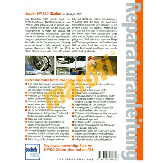 Suzuki SFV 650 Gladius (Javítási kézikönyv)