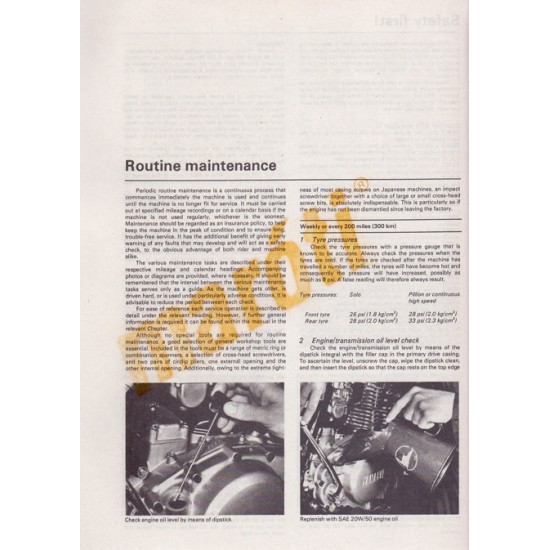 Yamaha XS250, 360 & 400 sohc Twins (75 - 84)