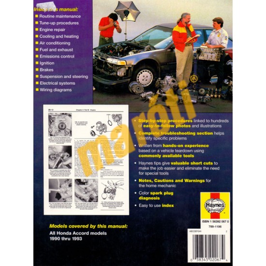 Honda Accord 1990-1993 (javítási kézikönyv)