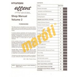 Hyundai Accent Pony Excel 1995 Shop manual II.  (javítási útmutató)