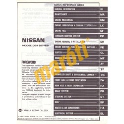 Nissan Model D21 Series Supplement-VIII Service Manual (javítási kézikönyv)