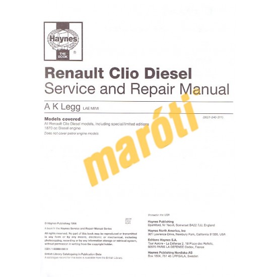 Renault CLIO Diesel (1991-1996) (H to N)