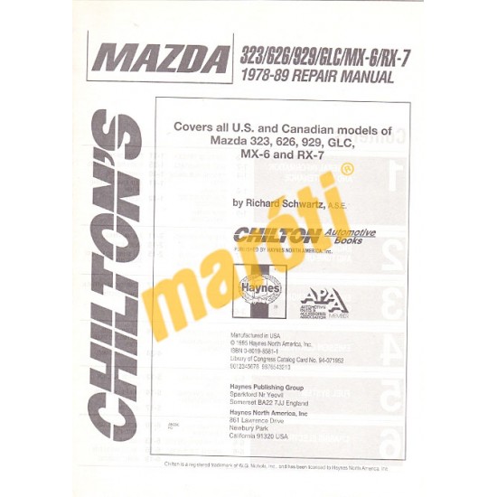 Mazda 1978-89 Repair Manual